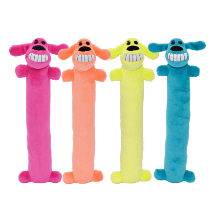 Multipet Plush Loofa Dog Toy with Squeaker, 12"