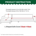 thumbnail image 4 of SHANNA Stretch Sectional Couch Covers Non Slip L Shaped Sofa Slipcover with Elastic Bottom Washable Couch Protector with 2 Pillowcases (Dark Green, 3+4 Seater), 4 of 12