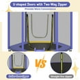 thumbnail image 6 of Alvantor 7ft Trampoline with Slide, Hexagon Recreational Trampoline for Kids with Enclosure net and Ladder Purple, 6 of 6