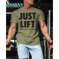 thumbnail image 3 of Gymish Just Lift Workout T-Shirt for Men – Funny Gym Shirt, Mens Gym TShirt, Motivational Fitness Tee, Gym Clothes for Men, 3 of 6