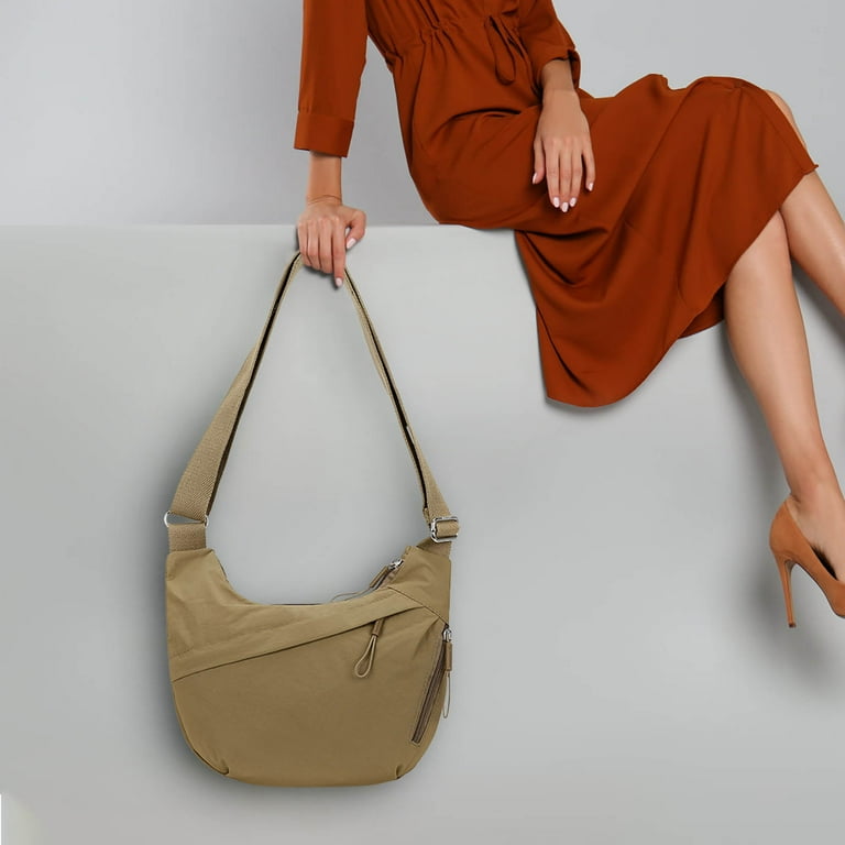 Crescent Crossbody Bags for Women Men, Travel Crossbody Bag for