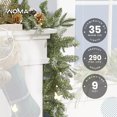 thumbnail image 3 of NOMA 9' Pre-Lit Flocked Frosted Fir Christmas Garland, 35 Warm White Lights, 3 of 6