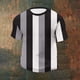 thumbnail image 4 of Ceisia Men's Summer Casual Slim Fit Crew Neck Short Sleeve T-Shirt Multi-Color Vertical Striped Waffle Knit Stretch Fabric Black XL Gifts, 4 of 6