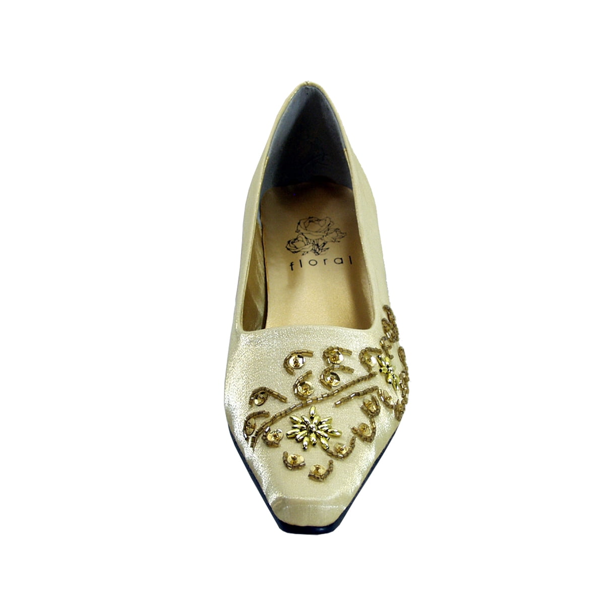 FLORAL Tala Women's Wide Width Dress Slip-On Pumps GOLD 8.5