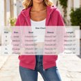 thumbnail image 4 of Fashion Hoodies for Womens Lightweight Plus Size Full-Zip Up Casual Comfortable Solid Color Hoodie Drawstring Long Sleeve Pockets Hooded Sweatshirt Coat, 4 of 8