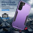 thumbnail image 4 of Designed for Samsung A03s Heavy Duty Case, Protection Shockproof Dropproof Dustproof Anti-Scratch Phone Case Cover for Samsung A03s Heavy Duty Case, Purple, 4 of 8