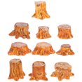 thumbnail image 1 of 10 piezas de tocones de árbol en miniatura: Tocones de árbol artificiales de resina, accesorios para jardín de hadas y micro paisajes de casas de muñecas., 1 of 8