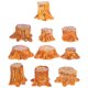 thumbnail image 1 of 10 tocones de árbol en miniatura: tocones de árbol artificiales de resina para casa de muñecas, accesorios de jardín para micropaisaje de hadas DIY., 1 of 8
