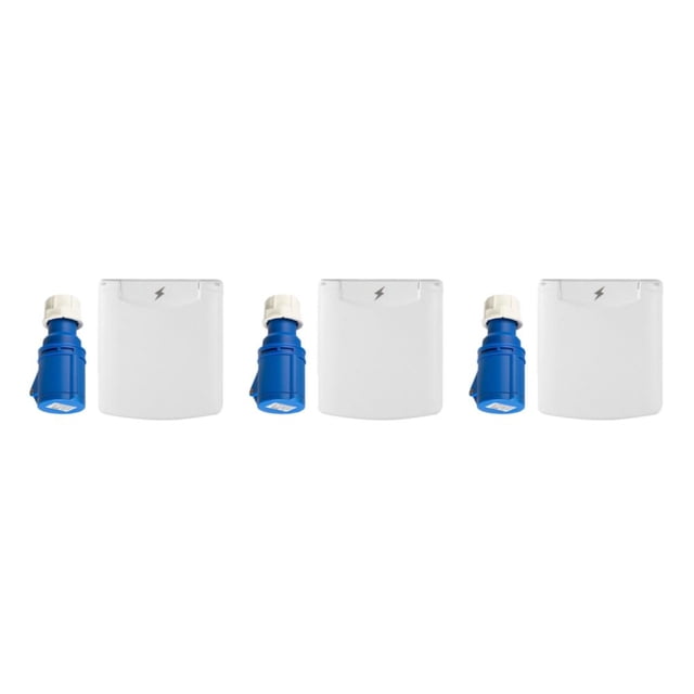 Speravity Enchufe y toma de corriente exterior IP44 RV con cubierta para viajes en caravana al aire libre Type1 NO1