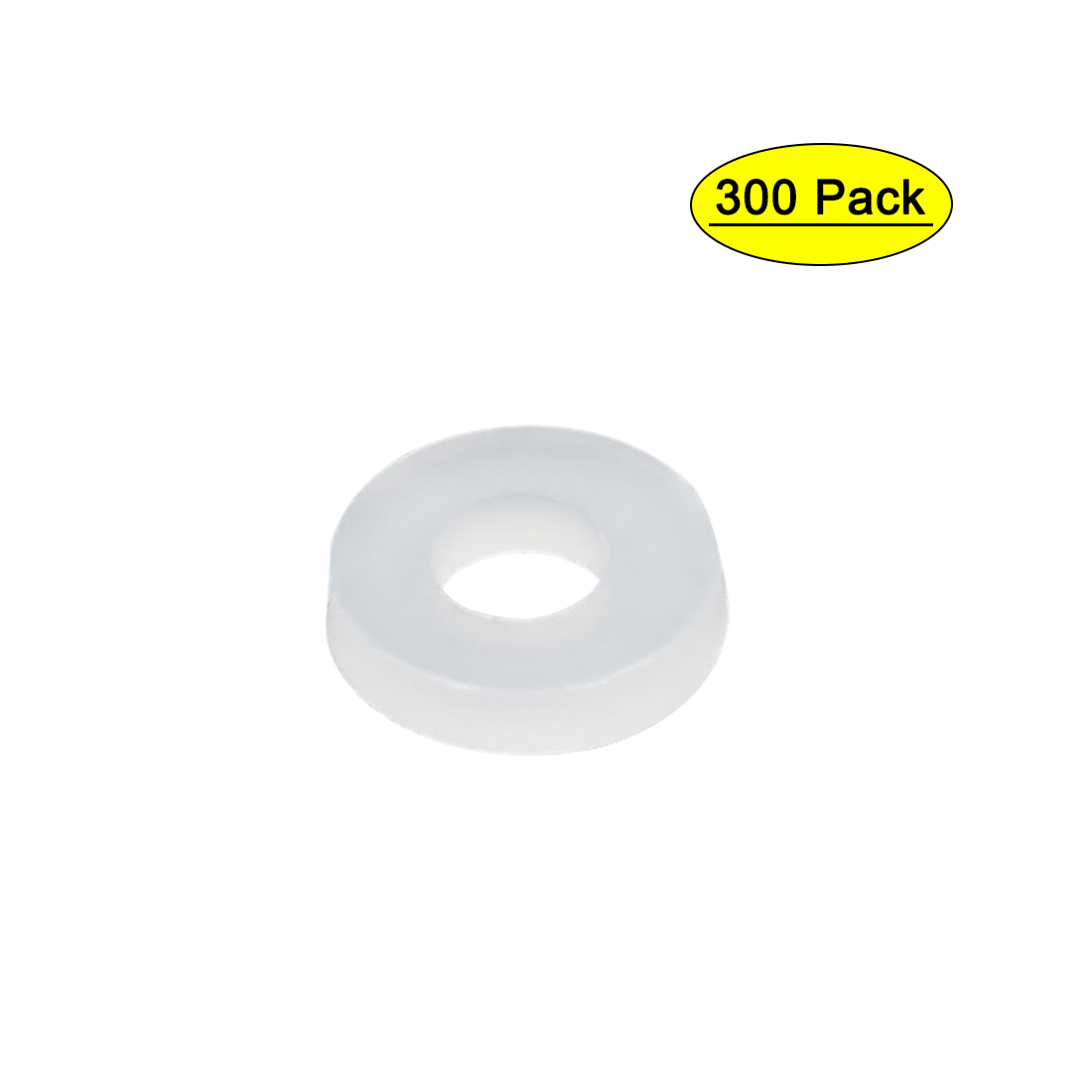 M2 x 5mm x 1mm Nylon Flat Washers Spacers Gaskets Fastener White 400PCS