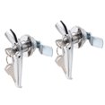 thumbnail image 1 of Unique Bargains Level Handle Cam Lock L Shape with w Keys Zinc Alloy Chrome Plated 103mm Length for Door Cabinet 2Pcs, 1 of 4