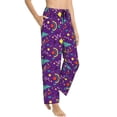 thumbnail image 2 of Daiia Retro 80s Style Women's Sleep Pant with Pockets and Drawstring,Pajama Pants-Large, 2 of 9