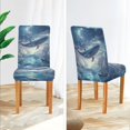 thumbnail image 3 of Yayeee 4 Pack Dining Chair Covers Stretch Parson Chairs Slipcovers Seat Protector, Night Floating Whale, 3 of 6