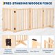 thumbnail image 2 of Yeshouse puerta de seguridad para perros de madera sin pintar, valla plegable independiente para mascotas, ideal para casas, escaleras y puertas, diseño práctico, fácil de mover y usar en interiores, 2 of 7