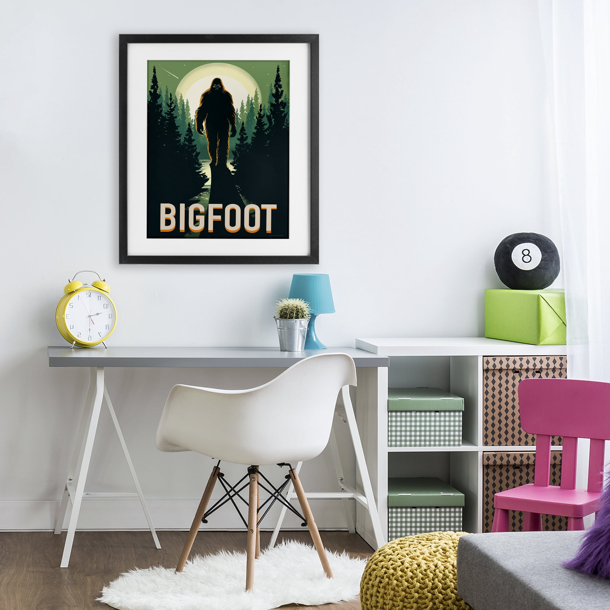 Stupell Industries Cryptid In The Woods Black Framed Print Under Glass, design by Omar Escalante
