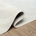 thumbnail image 5 of Abani Cozy Modern Circular Waves Area Rug 9x12 Cream Ivory Power-Loomed, 5 of 7
