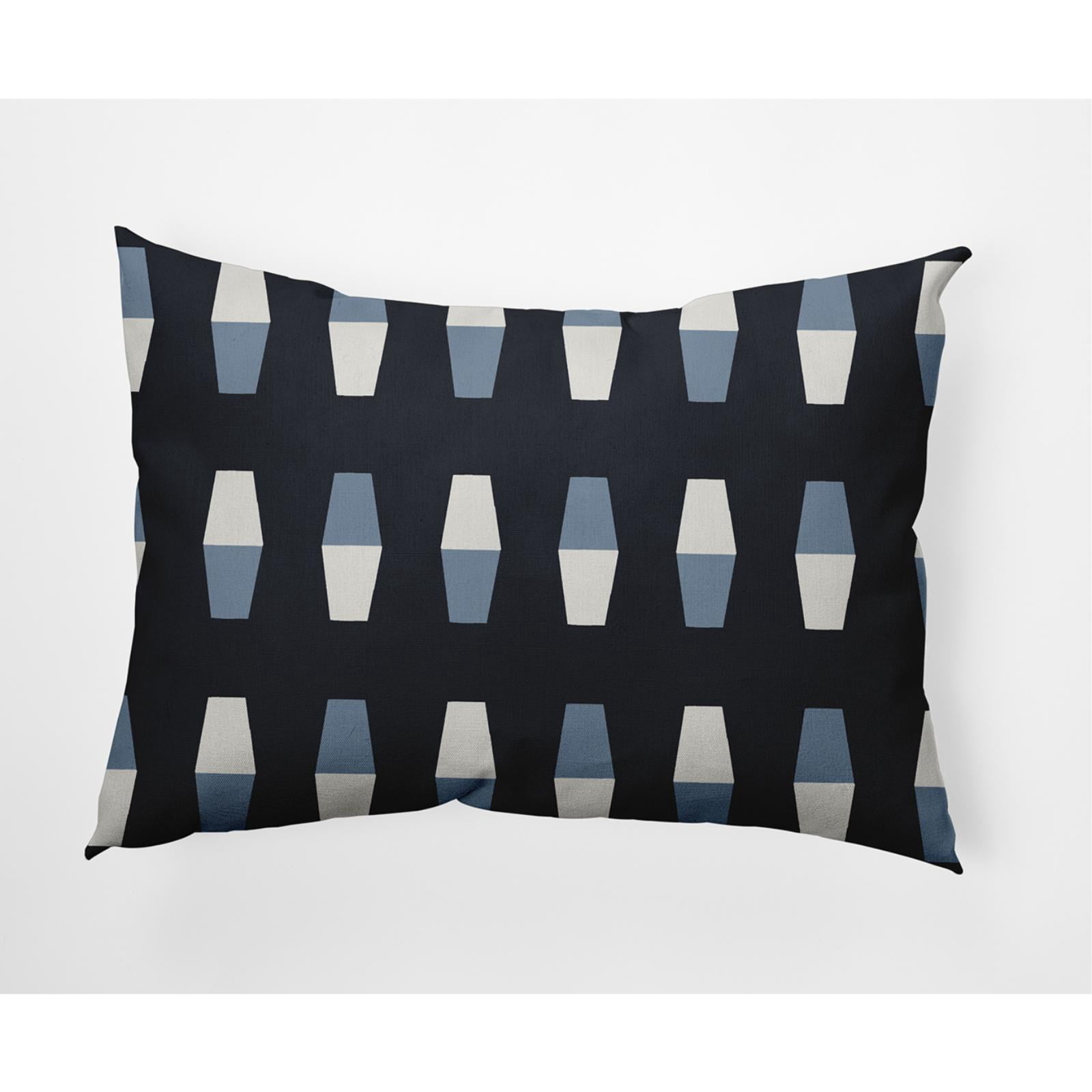 E by Design Bowling Pins Nautical Indoor/Outdoor Lumbar Throw Pillow