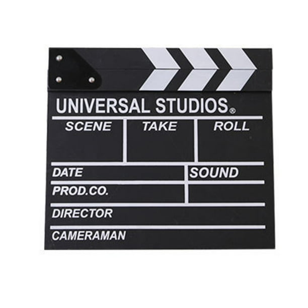 Injueey 1pc Director de Escena de la película Clapperboard TV Video Clapper Board Film Photographic Prop Decoraciones colgantes Accesorios de cámara y óptica negro