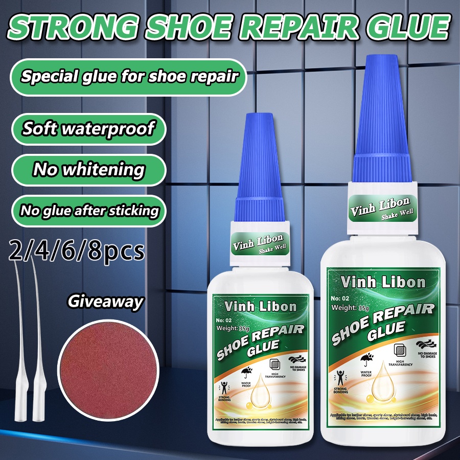 8 pcs Strong Versatile Shoe Repair Glue - Precision Nozzle Adhesive For Sneakers, Faux & Soft Resin Shoes - Ideal For DIY Crafts & Quick Fixes, Shoe Accessories