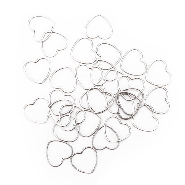 Colgantes huecos en forma de corazón, 30 Uds., colgantes para pendientes, conectores para pendientes DIY, colgantes para pendientes, muy recomendado Jadeshay A