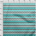 thumbnail image 3 of oneOone Cotton Silk Turquoise Blue Fabric Chevron Dress Material Fabric Print Fabric By The Yard 42 Inch Wide-0E, 3 of 6