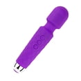 thumbnail image 4 of Masajeador vibratorio de 20 frecuencias y 8 velocidades, resistente al agua, recargable, de bajo ruido, para mujeres, con varita de masaje vibratoria, L, morado, 4 of 10