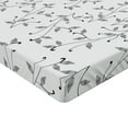 thumbnail image 2 of Ambesonne Leaf Fitted Sheet, Minimalist Eco Pattern, Twin Size, Grey White, 2 of 3