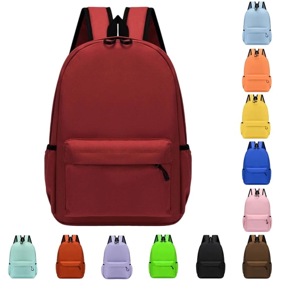 CUZIBR Boys Backpack Lightweight Solid Color Side Mesh Water Bottle Holders Comfortable Casual Student Back To School For Kids Teens Bookbag