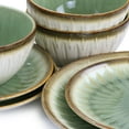 thumbnail image 4 of Gibson Elite Mayfair Bay 12 Piece Stoneware Dinnerware Set in Green, 4 of 5