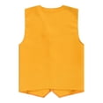 thumbnail image 4 of Kaerm Kids Volunteer Activities Vest Waistcoat Boys Girls Button Down Waiter Bartender Uniforms Yellow L, 4 of 5