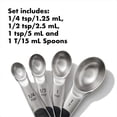 thumbnail image 2 of Cucharas dosificadoras OXO Good Grips de acero inoxidable, 4 piezas, 2 of 7