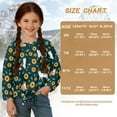 thumbnail image 7 of Xoenoiee Cat Sunflower Print Girl's Round Neck Shirts Front Tie Blouse Long Sleeve Pullover Tops Cute Graphic Sweatshirt Clothes, 9-10 Year, 7 of 7