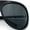 All Black, variant on Super Oversized Wrap Around Curved Goggle Style Round Racer Sunglasses All Black