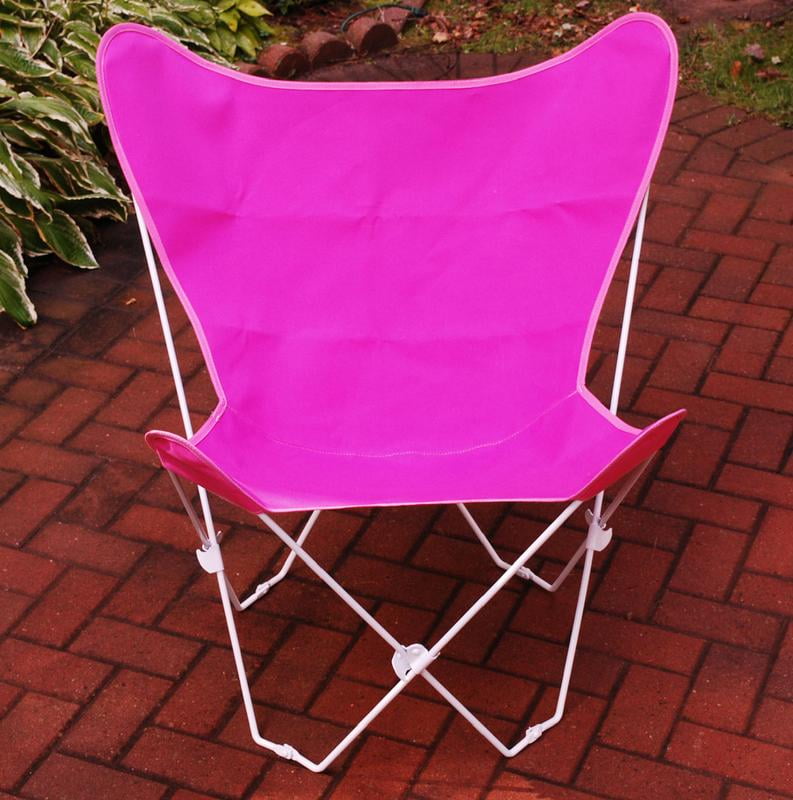 Butterfly Chair and Cover Combination w/White Frame - Pink