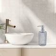 thumbnail image 2 of Unique Bargains 1 Pc Elegant Polka Dot Pattern Soap Pump Dispenser for Bathroom 16.9oz Gray Silver Tone, 2 of 6