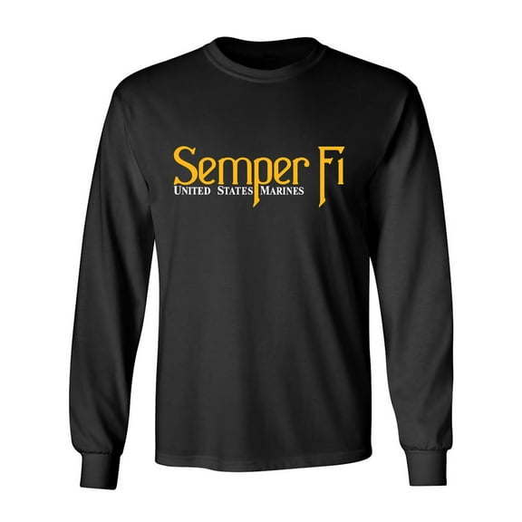 Semper Fi United States Marines Adult Long Sleeve T-shirt