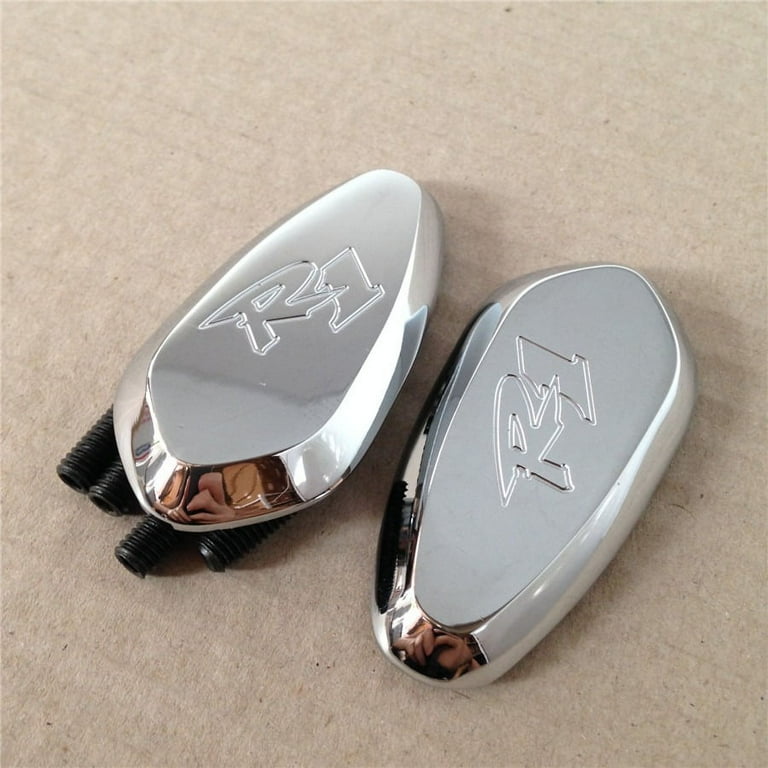 BLACK / CHROME Mirror Block Off Cap Mirror Base Plates Cover For YAMAHA YZF R1 2