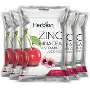 Herbion Naturals Zinc, Echinacea & Vitamin C Lozenges with Natural Cherry Flavor, 125 Counts