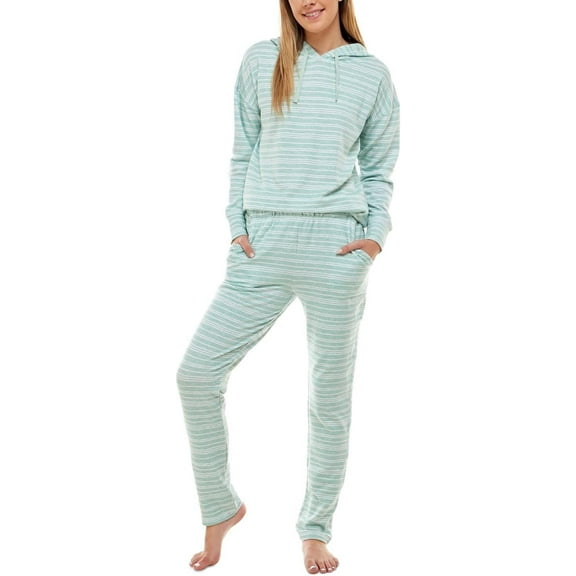 Roudelain Hoodie and Slim Leg Pant Lounge Set - Large