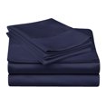 thumbnail image 2 of BNM 300 Thread Count Egyptian Cotton Sheet Set, King, Navy Blue, 2 of 6