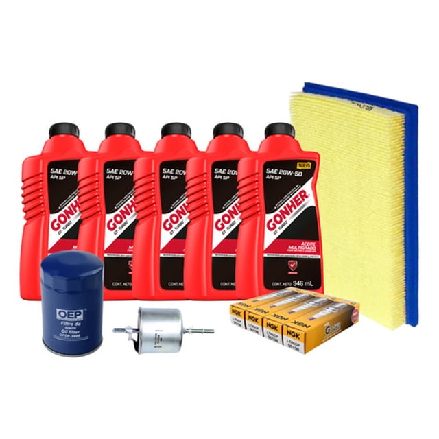 Kit Afinacion Con Bujias Platino Courier 07-12 1.6l Gonher