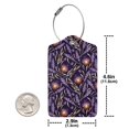 thumbnail image 4 of Sikiie Lavender Flowers Luggage Tag for Suitcase Leather Baggage Tag with Stainless Steel Loop Privacy Cover for Women Men Girls-1, 4 of 5
