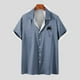 thumbnail image 2 of Camisas de Manga Larga para Hombres Blusa Cómoda de Cuello de Impresión, Camisa Casual de Poliéster para Uso Diario, de Fiesta Y de Primavera de Verano, 2 of 4