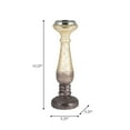 thumbnail image 5 of Decorative Ombre Crackled Glass Candle Holder - Modern Pillar Candlestick Holder for Table Centerpiece or Home Decor Accents - Elegant Candle Stand for Special Occasions - 15.25", Purple & Gold, 5 of 11