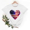 thumbnail image 2 of Goodtrade8 Summer Shirts for Women USA Years Anniversary Red White and Blue Pullover Casual Fourth of July Independence Day Graphic Fashion American Flag Womens Shirts Crew Neck, 2 of 8