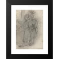 thumbnail image 2 of Pietro Fancelli 11x14 Black Modern Framed Museum Art Print Titled - Two Standing Courtiers (C. 1820), 2 of 5