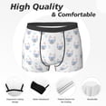 thumbnail image 2 of Men's Boxer Briefs, Cute Cool French Bulldog Soft Comfy Mens Underwear Boxer Briefs Breathable With Widen Waist, 2 of 7