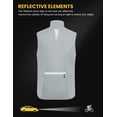 thumbnail image 2 of Men's Water-resistant Outerwear Vests, Stretch Windproof Vest for Cycling, Running, Golf (White XL), 2 of 7