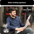 thumbnail image 5 of Stainless Steel Round Thickening Anti-fall High Temperature Heat Resistant Ashtray, Living Room Desk Office Desk Ash Storage Tray Box-8CM blue, 5 of 5