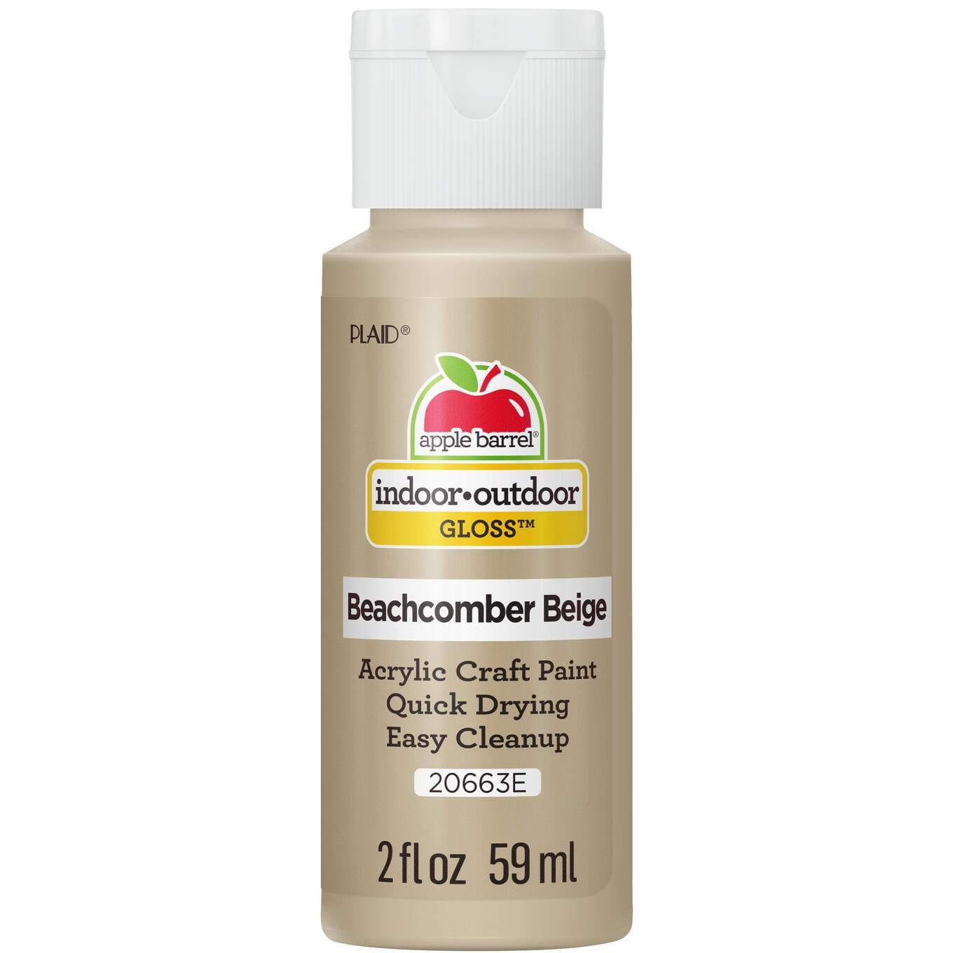 Apple Barrel Acrylic Craft Paint, Gloss Finish, Beachcomber Beige, 2 fl oz